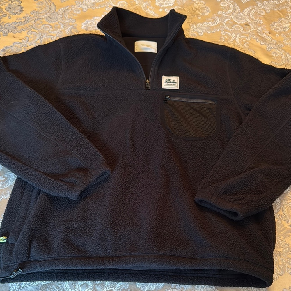 Aime Leon Dore Black Fleece Quarter-Zip Pullover